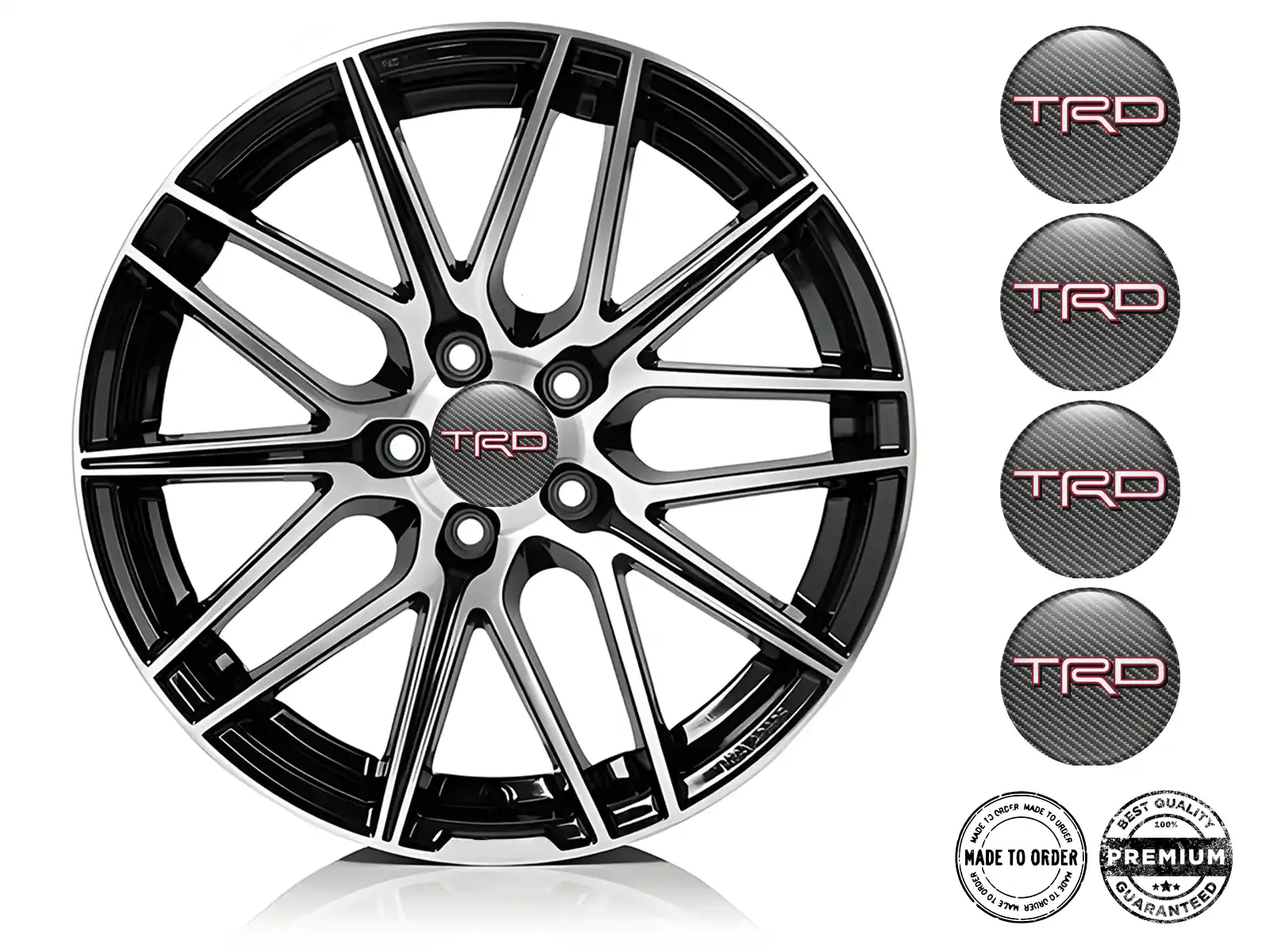Toyota TRD Emblemas de Rueda Custom Núcleo Pulso Gravitacional
